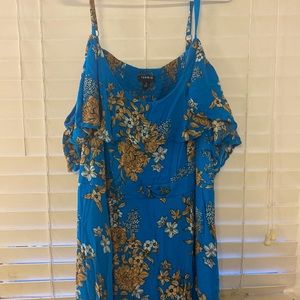 Torrid Size 4 Cold Shoulder Ruffle Sleeve Midi Dress